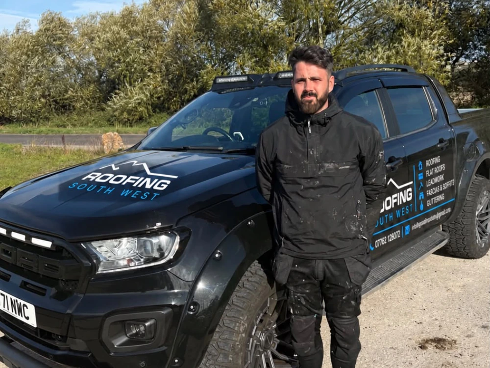 Jordan Michaels with the Roofing South West pickup